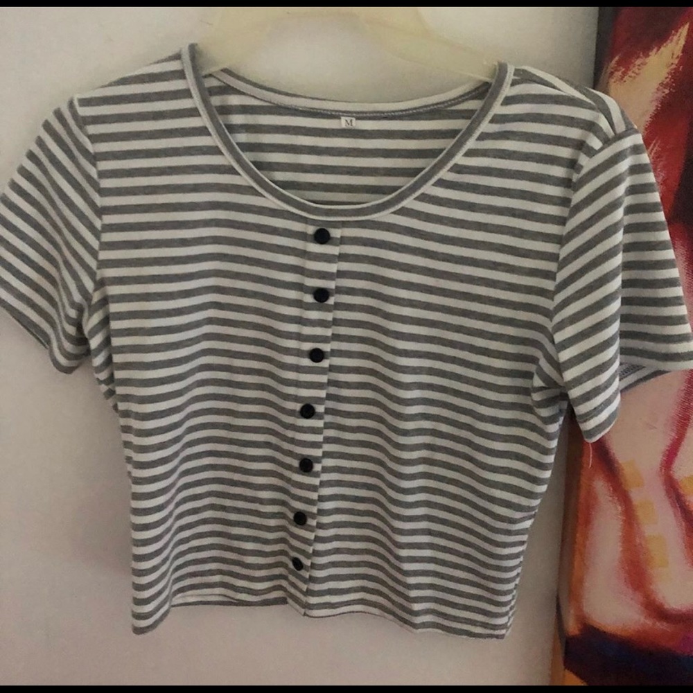 Grey crop top